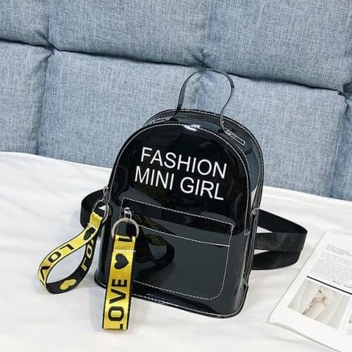 Mini Women Transparent Backpack 2020 winter New Small Backpack Casual Fashion Wild Shoulder Jelly Bag Student Bag