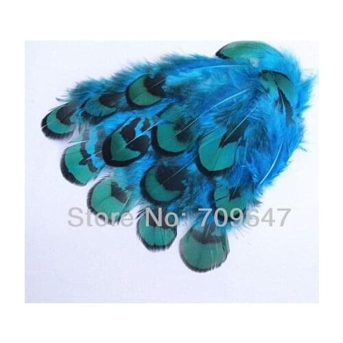 Plume decoration! 50PCS/LOT 6-9cm Sky Blue REEVES PHEASANT BODY FEATHERS PLUMAGE,Loose Reeves Pheasant Plumage Feathers