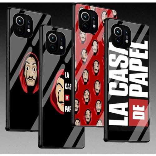 Spain TV La Casa De Papel Glass Phone Case For Xiaomi Poco X3 NFC F3 Mi 10T Pro 9T Note 10 Lite 11 Ultra 5G 11i CC9E CC9 Cover