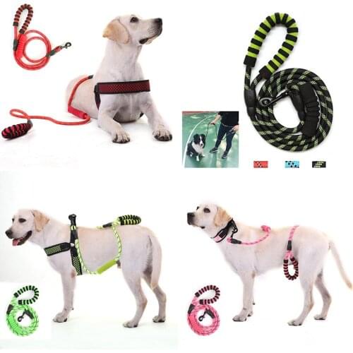 Miflame Reflective Dog Harness Nylon Large Dogs Leash For Pet Accessories Satsuma Border Collie Leash Durable Dogs Towing Rope