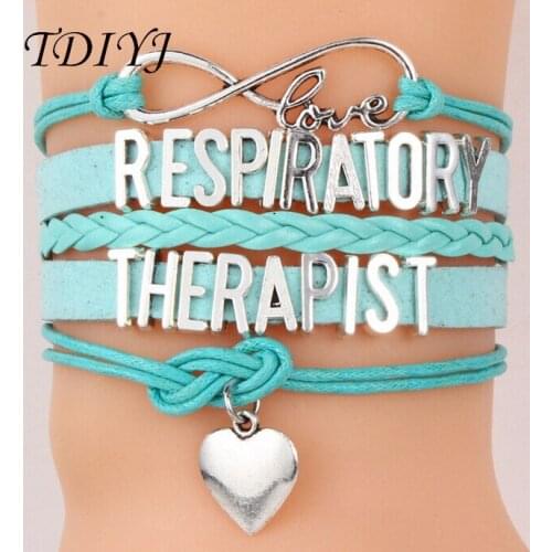 TDIYJ Fashion Slide Charms RESPIRATORY THERAPIST Multilayer Bracelet Women Infinity Love Pendant Jewelry Bracelet 6sets/lot