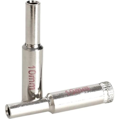 10Pcs 10mm Diamond Coated Drill Bit Hole Cutter Saw For Glass Marble Tile Granite Ceramic Tile Wood Hole Opener Cutter