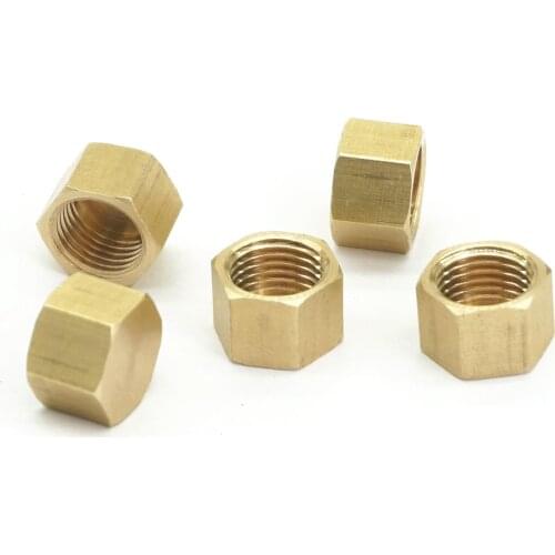 5pcs 1/4" BSPP female Thread Brass Pipe Countersunk Plug hex head socket Pipe fittings End Cap