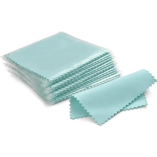50 pcs 8x8cm Silver Polishing Cloth Jewelry Cleaning Anti Tarnish Reusable Soft Wiping Cloth Keep Jewelry Shining Tools