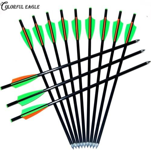 6/12/24/30pcs fiberglass Arrow 13inch 17inch 20 inches Crossbow fixed Bolts for crossbow Hunting Archery