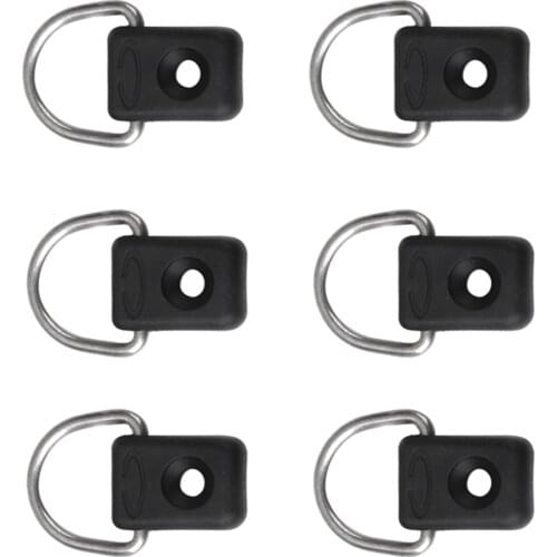 6pcs Canoe Kayak Boat D Rings Outfitting Fishing Bungee Anchor Accessories