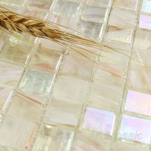 Free shipping unique design cream color glass mosaic tile for bathroom decoration