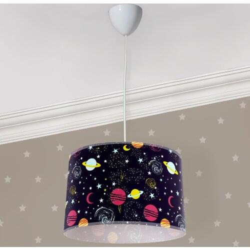 Space Decorated Children 'S Room Pendant Lamp Chandelier Planet Earth Space Astronaut Baby Room Decoration