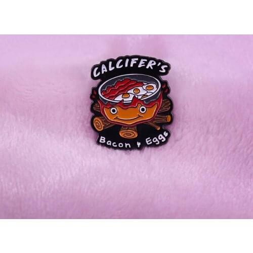 Calcifers Bacon and Eggs enamel pin