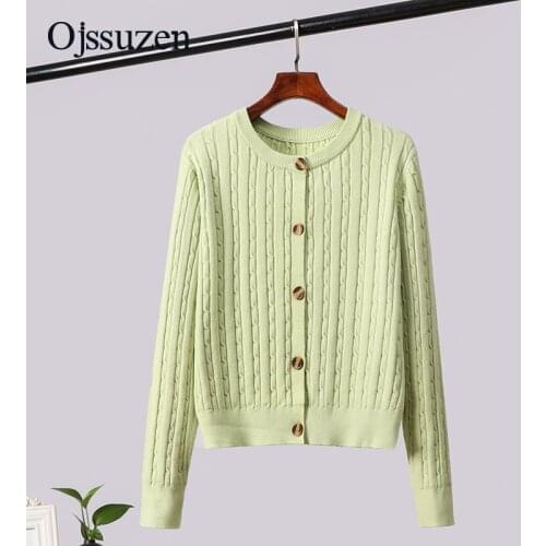 Red Pink O Neck Vintage Womens Cardigan Knitted Sweater Long Sleeve Button Green Female Cardigans For Women Jacket Soft Autumn