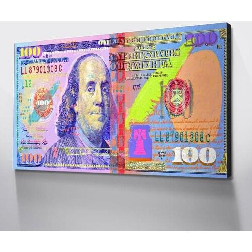 Canvas Painting Money Nordic Poster Art Pictures Duvar Tablolar Tableau Mural Canvas Obrazy Waterproof Ink Drop Shipping