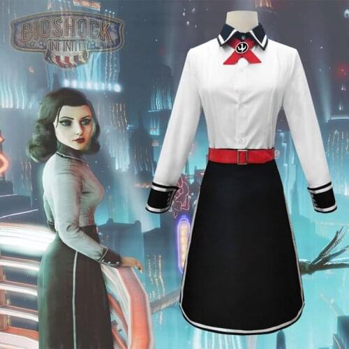 Game BioShock Infinite Cosplay Costumes Elizabeth Outfit Halloween Anime Women Uniforms Game Character Carnival Party Clothing