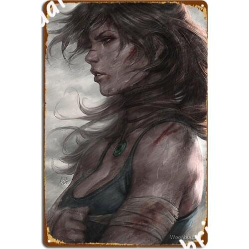 Lara Croft Metal Plaque Poster Retro Pub Plaques Cave Pub Tin Sign Posters