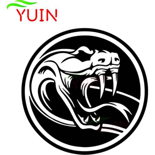 Snake Head Fashion Pattern Car Sticker Body Trunk Decoration PVC Waterproof Sunscreen Decal Black/white/red/laser/silver