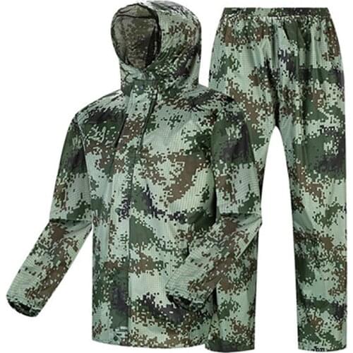 Camouflage Raincoat Mn Motorcycle Gear Rain Coat Men Outdoor Impermeable Cover Wear Jackets Rainsuit LZG057