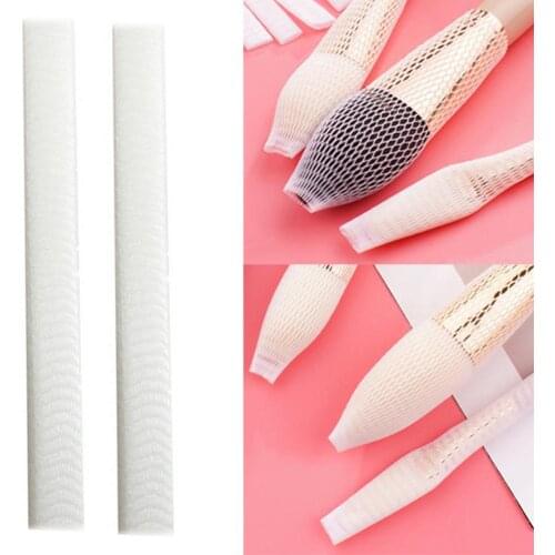 New 20Pcs Solid Color Cosmetic Makeup Brush Net Guard Elastic Mesh Cover