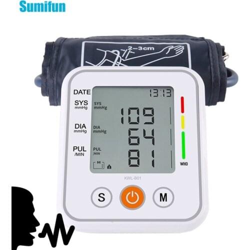 Upper Arm Automatic Blood Pressure Monitor BP Sphygmomanometer LCD Display Intelligent Blood Pressure Meter Voice Broadcast