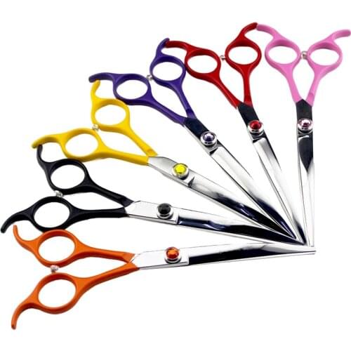 6.5 Inches 9CR Pet Shears Straight Cutting and Curved Professional Pet Grooming Scissors