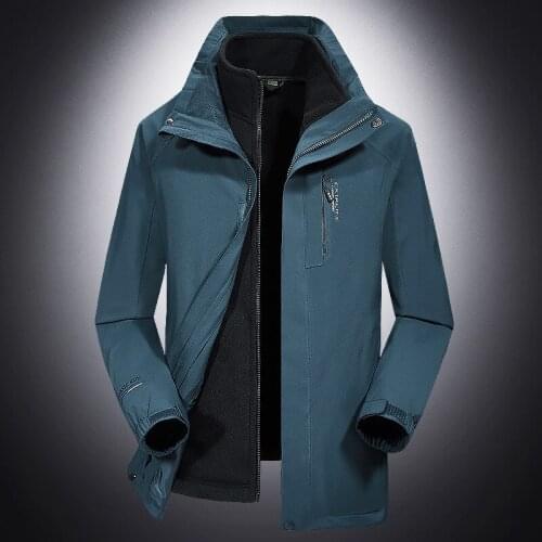 Down outdoor mens and womens three-in-one two-piece detachable windproof waterproof mountaineering suit