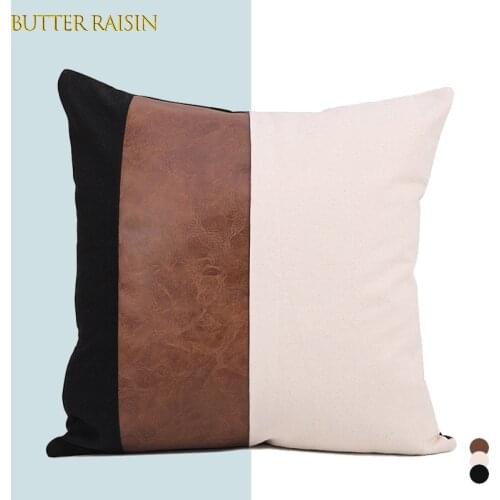 Nordic Luxury PU Cushion Cover Sofa Cushion Covers Leather Pillowcase 45x45/30x50cm Home Decorative Pillow Cover For Living Room
