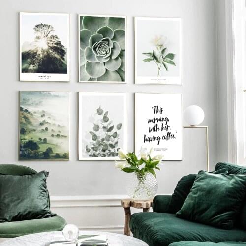 Scandinavian Morning Sun Canvas Poster Nature Nordic Landscape Wall Art Print Painting Decorative Picture Living Room Home Decor