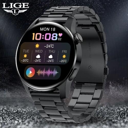 LIGE 2021 New Men Smart Watch Heart rate Bluetooth Call Waterproof Sports Fitness Watch Luxury Smartwatch Women for iOS Android
