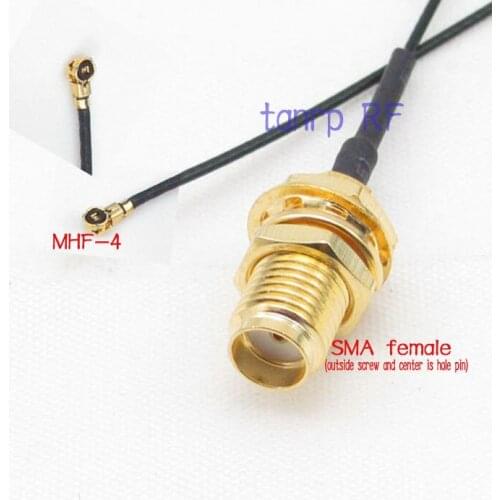 RF pigtail jumper cable for PCI WIFI Card wireless router 0.81mm 25CM 10in 10'' IPX IPEX I-PEX U.FL MHF4 to SMA female jack