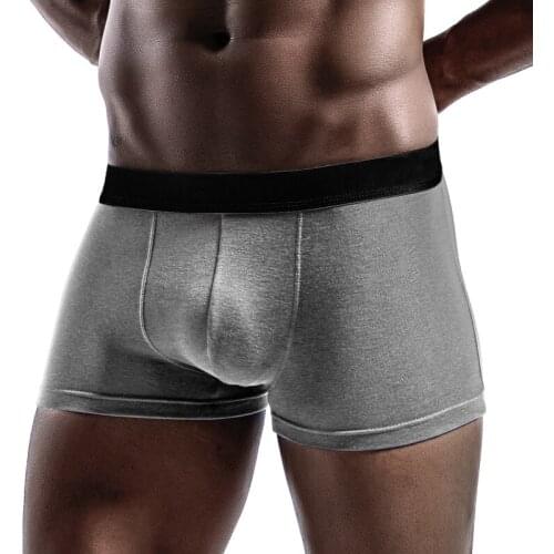 4pcs/Lot Mens Underwear Boxer Briefs Men Modal Breathable Comfortable Business Affairs Youth Shorts Solid Male Underpants