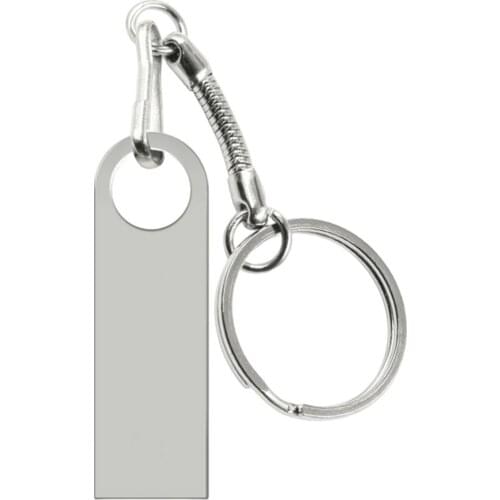 Key Chain USB Flash Drive Gold Silver Black Pen Drive Real Capacity Pendrive USB 2.0 Memory Stick Disk Waterproof Design