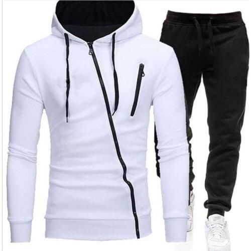 Spring mens sportswear 2-piece hoodie + pants sports suit mens sweater zipper hoodie mens clothing suit sportswear size M-3XL