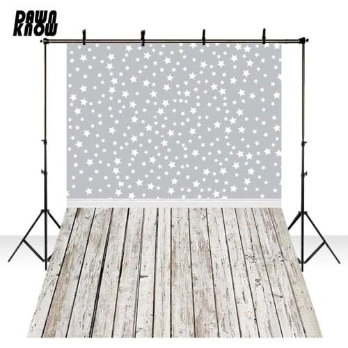 DAWNKNOW Star Pattern Vinyl Photography Background For Family Floor Photo Shoot Backdrop For Wedding Photo Studio lv1647
