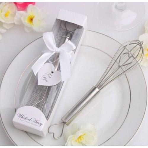 100pcs/lot Stainless Steel Heart Shape Hand Whisk Egg Beater Party supplies wedding gifts