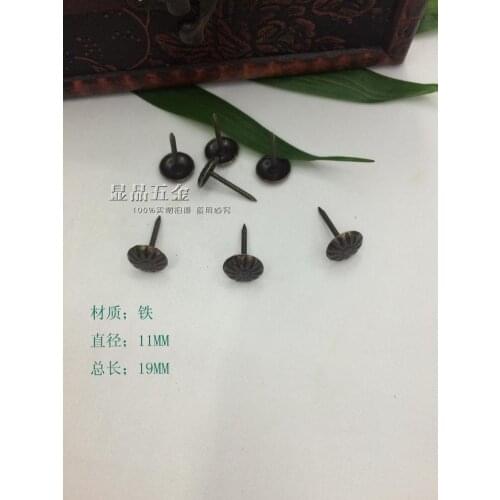 19*11mm Antique screw doornail Nail the boards Metal door Nails Decorating accessories rivet wholesale