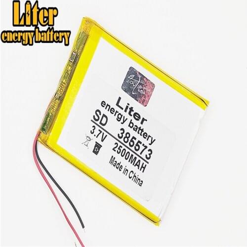3 line 385573 3.7V 2500mAh Polymer Li-ion Battery For mobile electronic part for GPS,mp3,mp4,mp5,dvd DIY