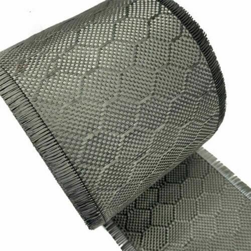 3K 240gsm Hexagonal Jacquard Weave Carbon Fiber Cloth Belt 10cm Width