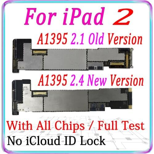A1395 WIFI Version For iPad 2 Motherboard Unlocked For iPad 2 Logic Board 2.1-2.4 Model mainboard 16gb/32gb/ 64gb free shipping
