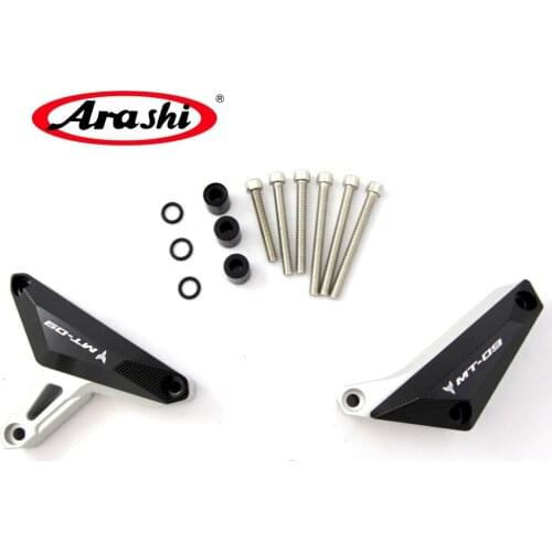 Arashi For YAMAHA MT-09 2013-2017 CNC Motorcycle Parts Engine Crash Pad Protector Sides Falling Protect FZ 09 MT09 2014 2015