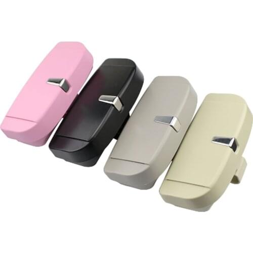 Car ABS Sun Visor Glasses Sunglasses Storage Cards Holder Box for Toyota Corolla CHR C-HR Rav4 Avensis Prius Yaris Prado