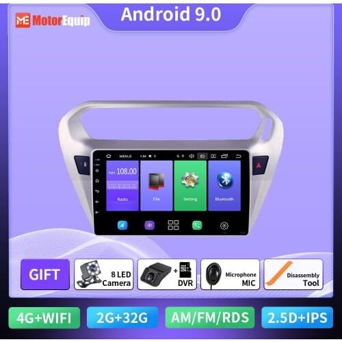 Autoradio For Peugeot 301 For Citroen Elysee 2014 2015 2016 2017 2018 2din Radio Android Multimedia Player GPS Navigation 4G BT
