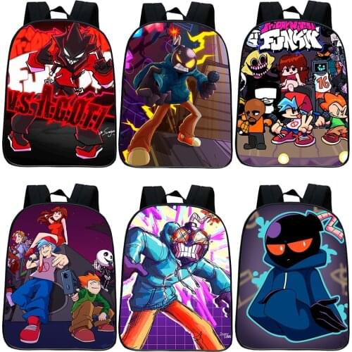 Kids Friday Night Funkin Backpack Toddler Music Rhythm Game Kindergarten Rucksack Children Cartoon Knapsack Boys Girls Bookbags