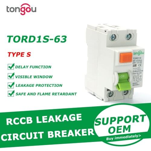 S Type RCCB Time Delayed RCD ELCB Delay Type Differential Switch Electromagnetic Circuit Breaker