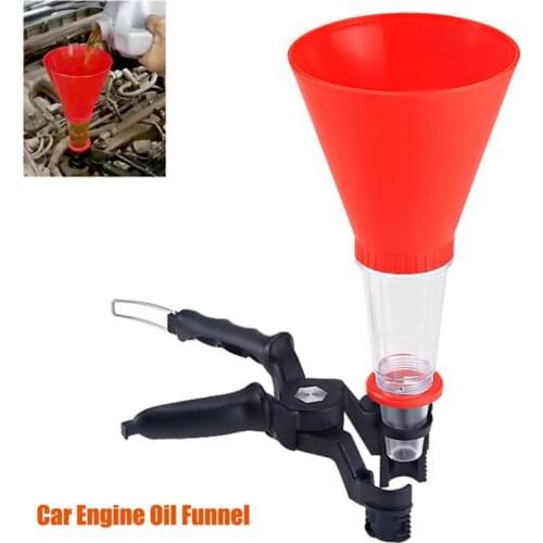 Car Engine Refueling Multi-Function Plastic Long Neck Oil Funnel For All Automotive Oil Spout Pipe Pour Diesel Gasoline Car Repa