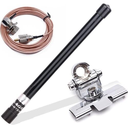 Nagoya NL-350 Dual Band 136-174mhz /400-500mhz 100W 3.0dBi High Gain Fiberglass Antenna for Mobile/Station Car Radio