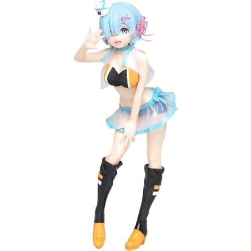 23cm Anime Figure Re:Life In A Different World From Zero Rem Sign Girl Action Figure Model Doll Decoration Toy Birthday Gift
