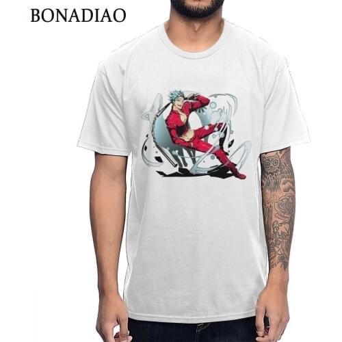 Round Collar Rock And Roll Seven Deadly Sins Fox Sin Of Greed Ban T Shirt Pure Cotton Graphic Print Tee Shirt