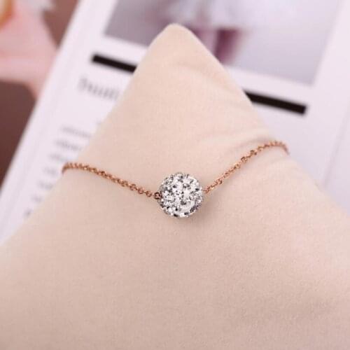 316L Stainless Steel 2020 New Fashion Fine Jewelry Zircon Beaded Good Luck Beads Choker Collier Necklaces & Pendants For Women