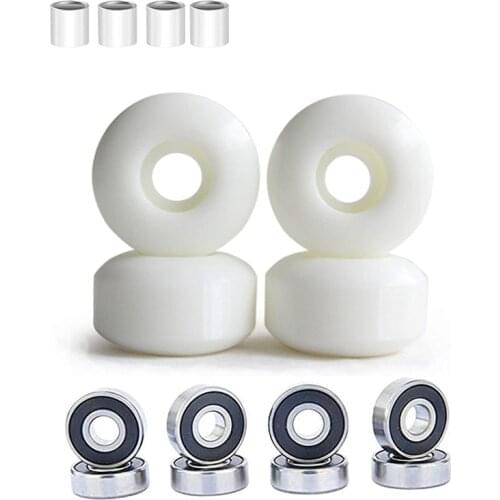 Skateboard Wheels with Bearings 32X58mm Street Wheels Skateboard Wheels Skateboard,White Skateboard