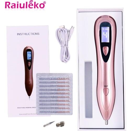 LCD Face Skin Lighting Plasma Pen LED Laser Tattoo Mole Removal Machine Beauty Care Tag Removal Freckle Wart Dark Spot Remover