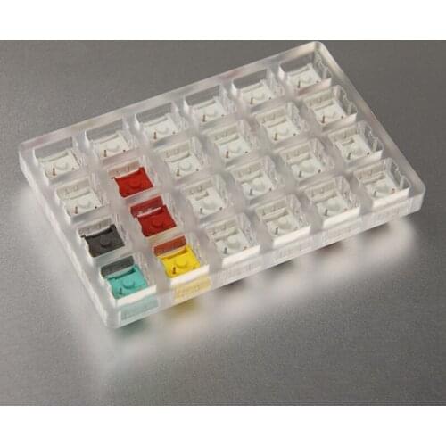 LX9B Kailh Box 24 Key Switch Tester Shaft Tester Shaft Cover with Acrylic Blank Base Keycaps for Mechanical Keyboard