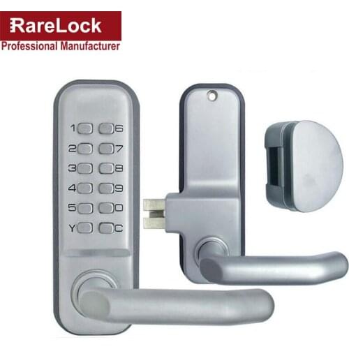LXH Zinc Alloy Mechanical Combination Lock Numeral Deadbolt Glass Door Digital Keyless Password Non-Power Locks